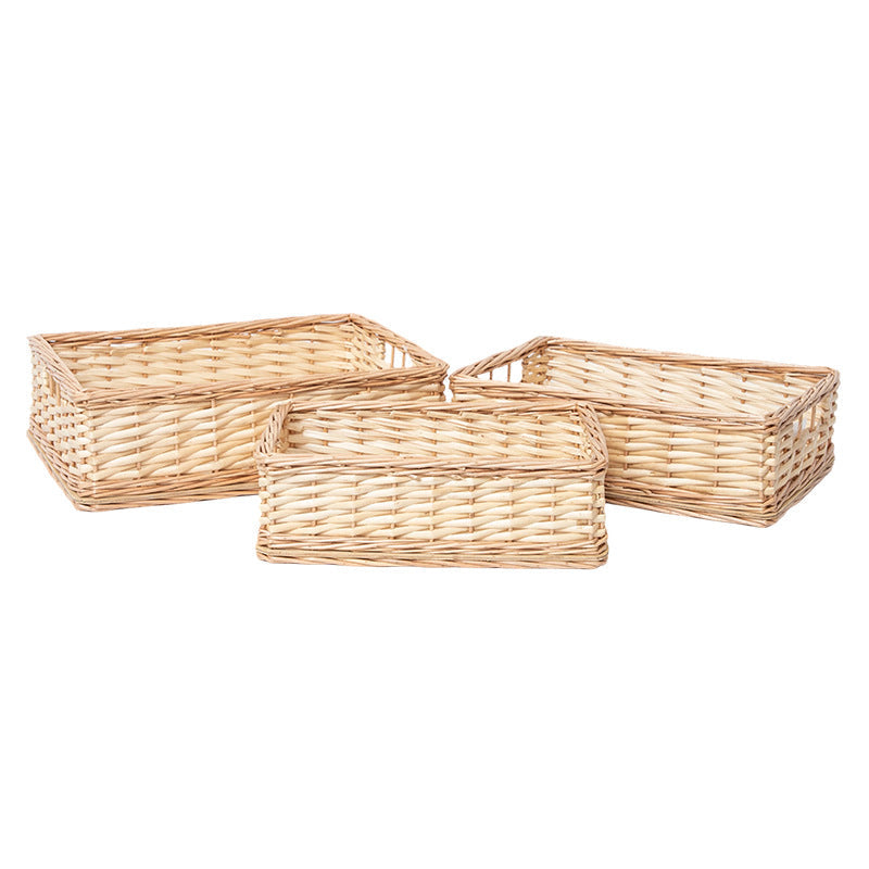 Handcrafted Natural Woven Storage Tray | High & Bury