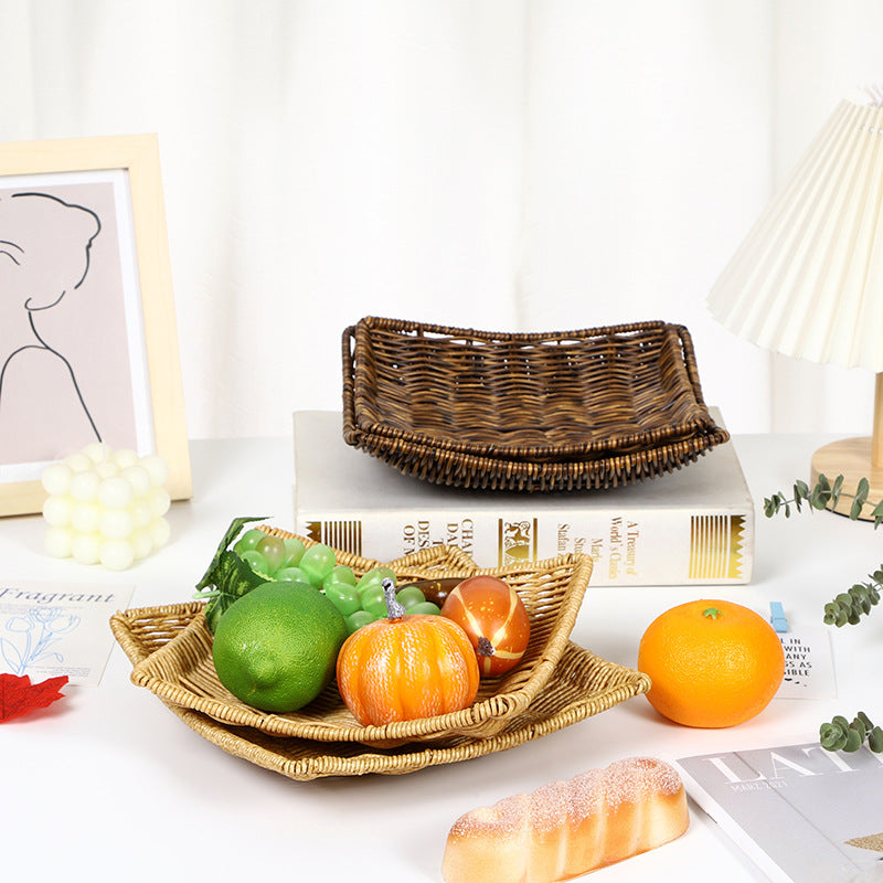 Handcrafted Natural Woven Tray | High & Bury