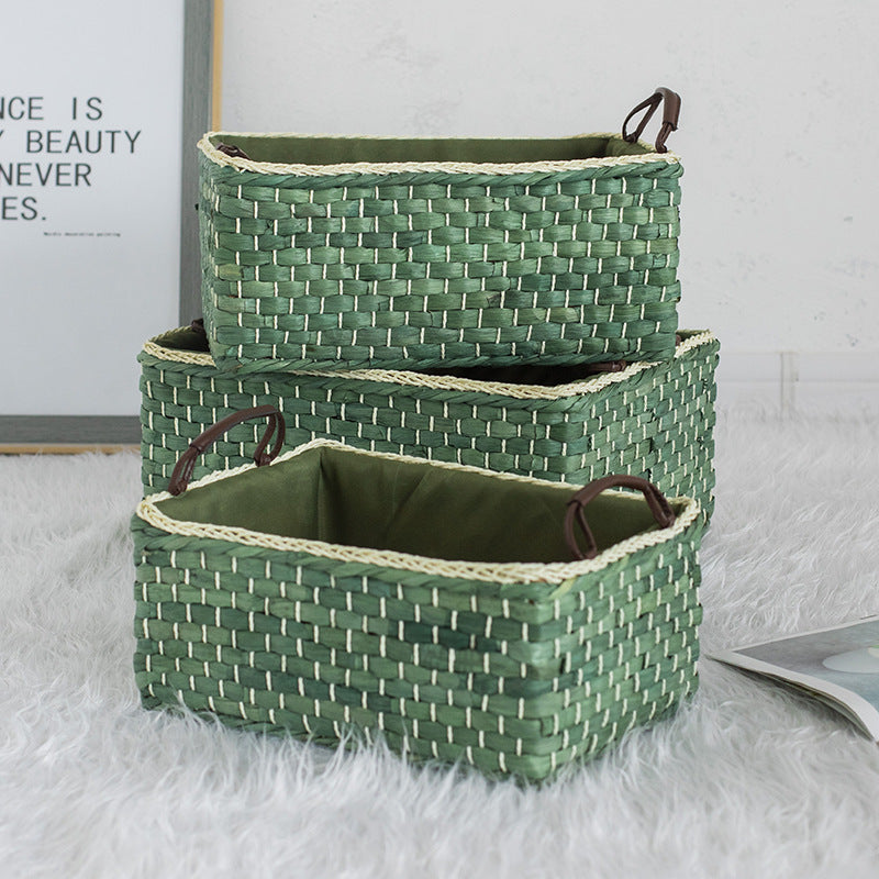Handcrafted Organizer Basket with Two Handles | High & Bury