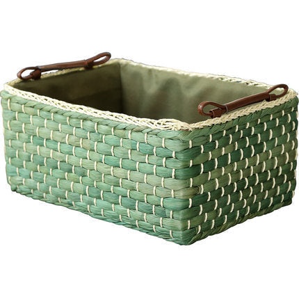 Handcrafted Organizer Basket with Two Handles | High & Bury