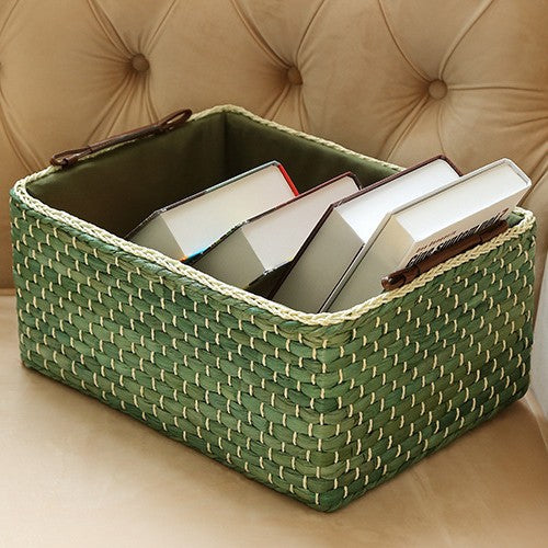 Handcrafted Organizer Basket with Two Handles | High & Bury