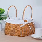 Handcrafted Rattan Basket with Removable Inner Lining | High & Bury