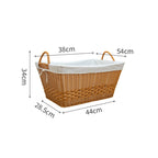 Handcrafted Rattan Basket with Removable Inner Lining | High & Bury