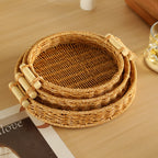 Handcrafted Rattan Serving Tray | High & Bury