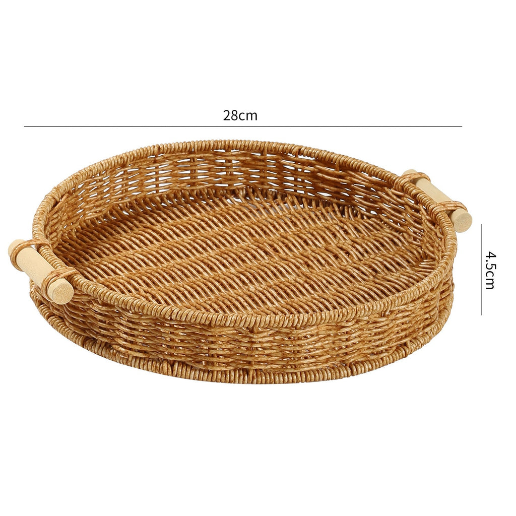 Handcrafted Rattan Serving Tray | High & Bury