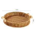 Handcrafted Rattan Serving Tray | High & Bury