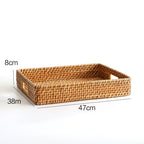 Handcrafted Rectangular Woven Serving Tray | High & Bury