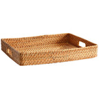 Handcrafted Rectangular Woven Serving Tray | High & Bury