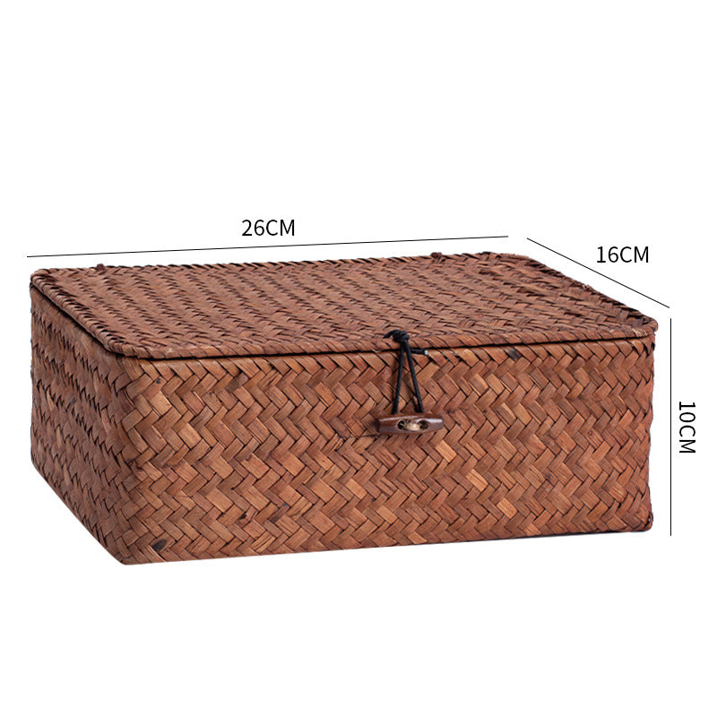 Handcrafted Rectangular Woven Storage Container | High & Bury