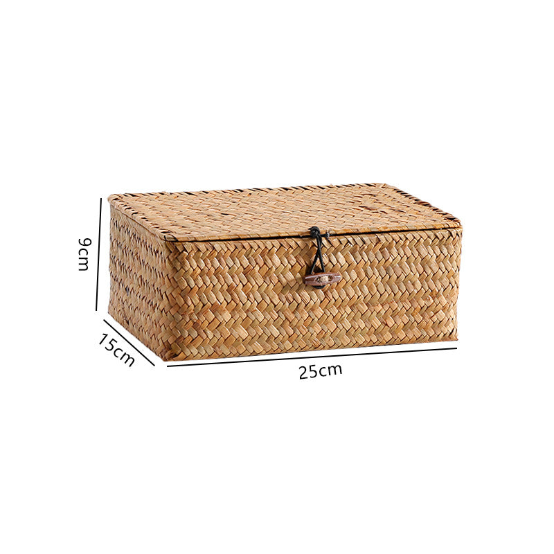 Handcrafted Rectangular Woven Storage Container | High & Bury