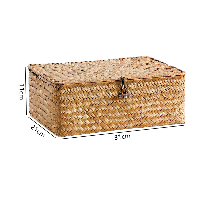 Handcrafted Rectangular Woven Storage Container | High & Bury