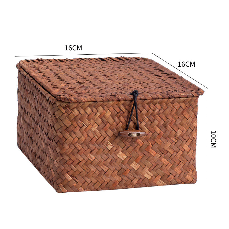 Handcrafted Rectangular Woven Storage Container | High & Bury
