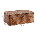 Handcrafted Rectangular Woven Storage Container | High & Bury