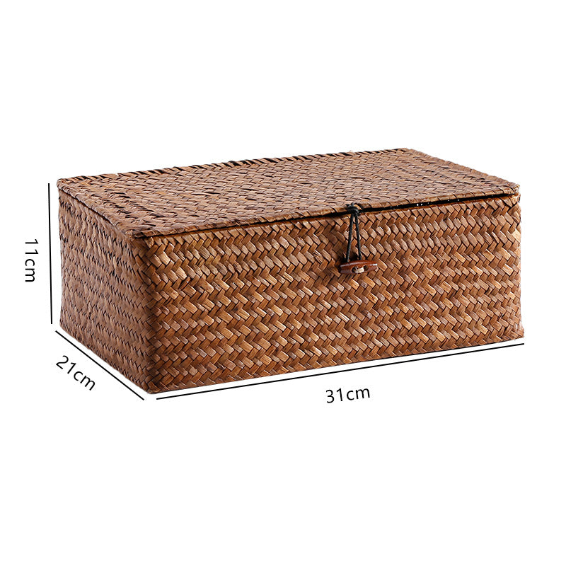 Handcrafted Rectangular Woven Storage Container | High & Bury