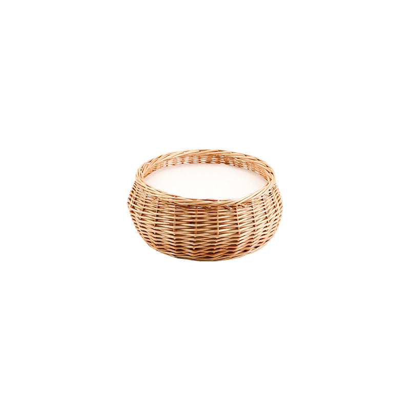 Handcrafted Round Wicker Storage Basket | High & Bury