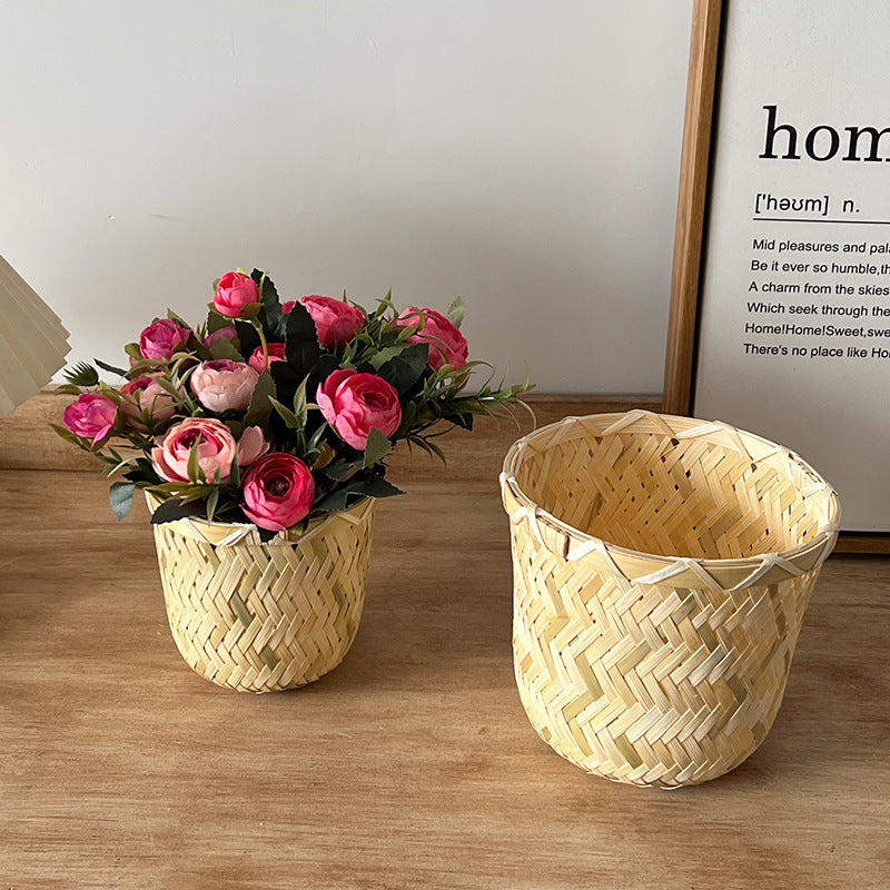 Handcrafted Storage Basket made of Bamboo Fiber | High & Bury