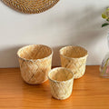 Handcrafted Storage Basket made of Bamboo Fiber | High & Bury