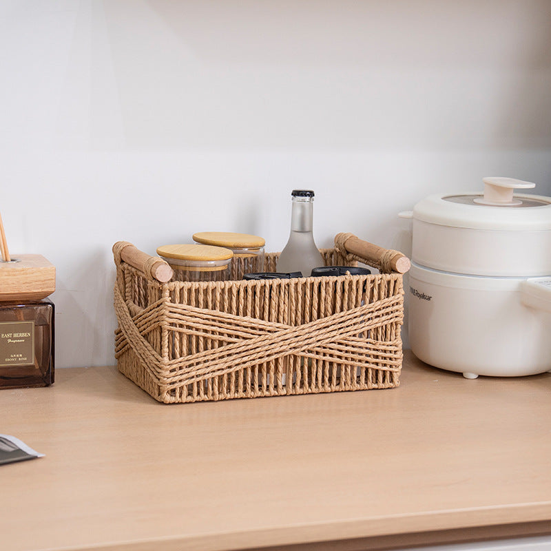 Handcrafted Storage Basket made of Braided Natural Material | High & Bury