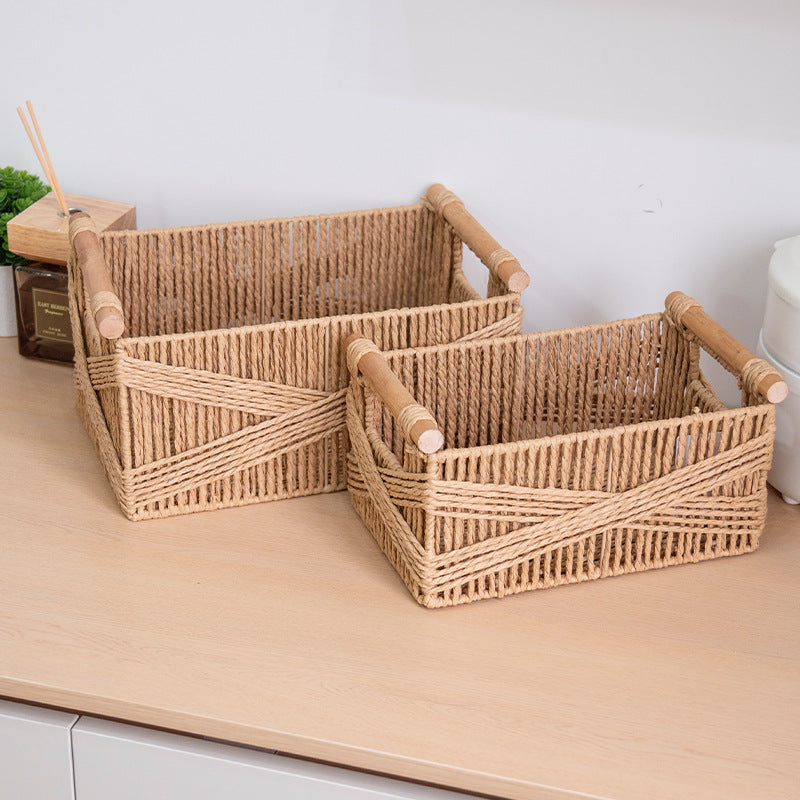 Handcrafted Storage Basket made of Braided Natural Material | High & Bury