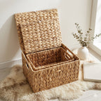 Handcrafted Storage Basket made of Natural Materials Without Lid | High & Bury