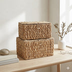 Handcrafted Storage Basket made of Natural Materials Without Lid | High & Bury