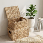 Handcrafted Storage Basket made of Natural Materials Without Lid | High & Bury