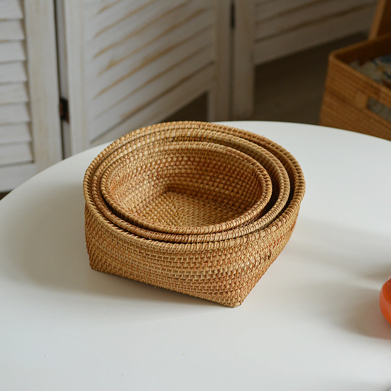 Handcrafted Storage Basket made of Natural Rattan | High & Bury