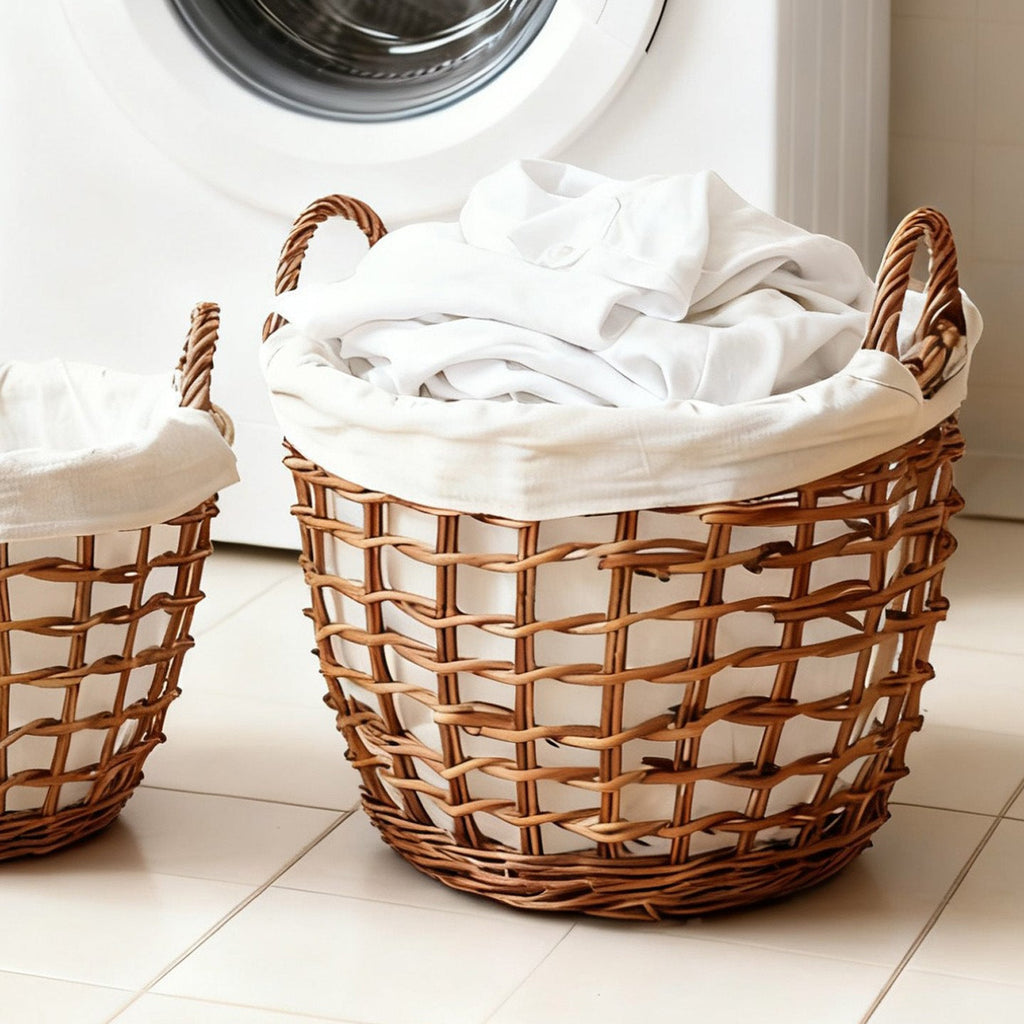 Handcrafted Storage Basket with Cotton Lining | High & Bury