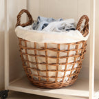 Handcrafted Storage Basket with Cotton Lining | High & Bury