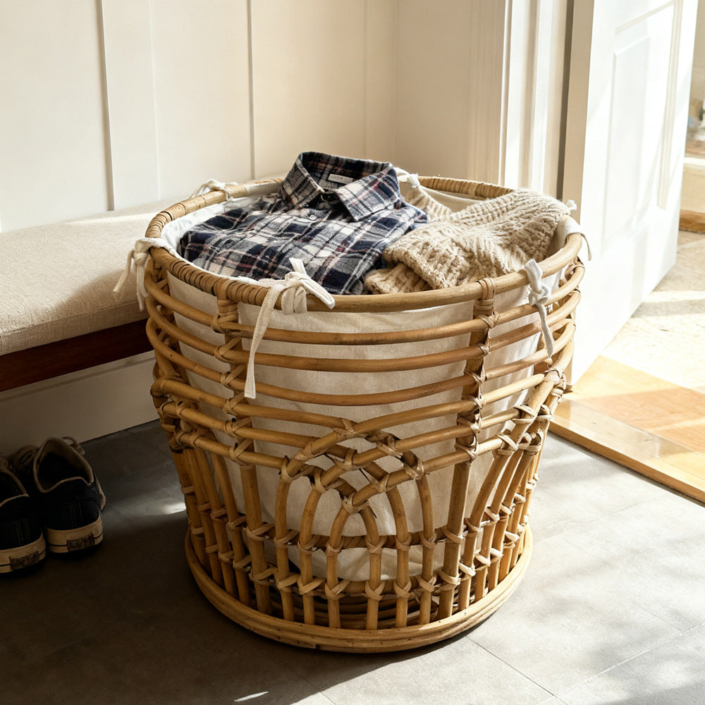 Handcrafted Storage Basket with Fabric Insert | High & Bury
