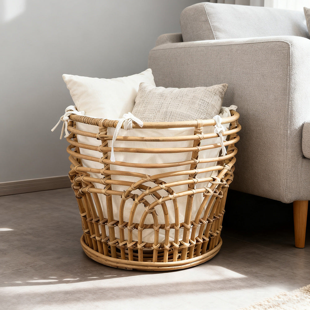 Handcrafted Storage Basket with Fabric Insert | High & Bury
