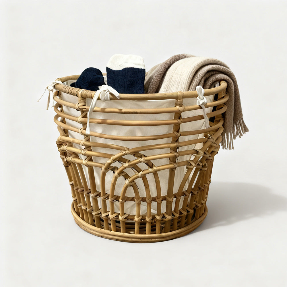 Handcrafted Storage Basket with Fabric Insert | High & Bury