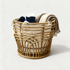 Handcrafted Storage Basket with Fabric Insert | High & Bury