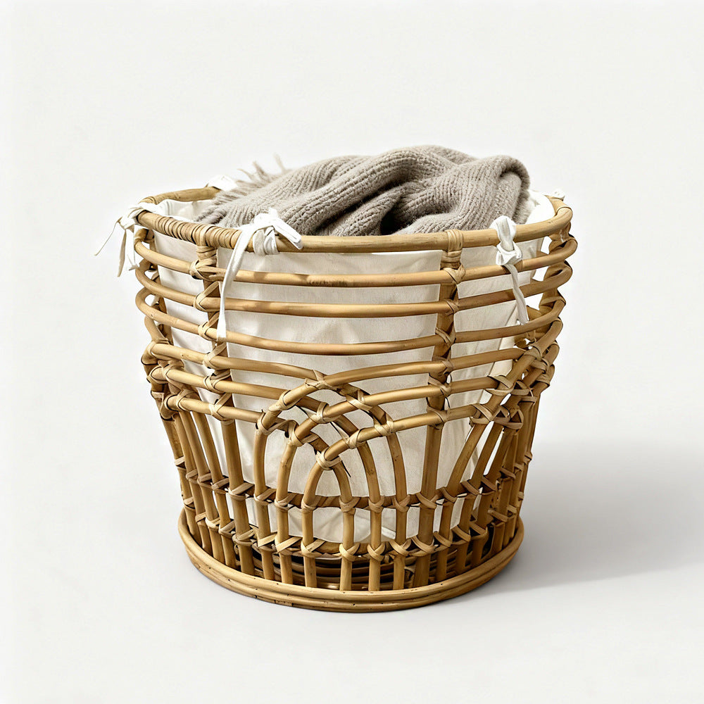 Handcrafted Storage Basket with Fabric Insert | High & Bury