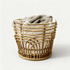 Handcrafted Storage Basket with Fabric Insert | High & Bury
