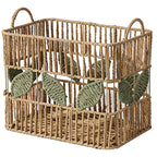 Handcrafted Storage Basket with Leaf Motif | High & Bury
