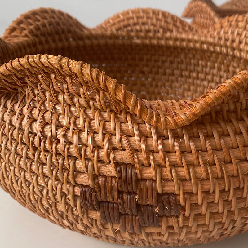 Handcrafted Storage Basket with Wavy Edge | High & Bury