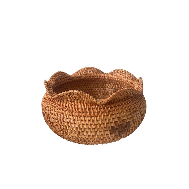 Handcrafted Storage Basket with Wavy Edge | High & Bury