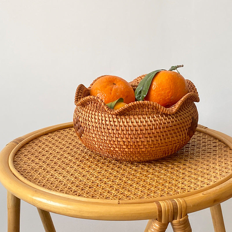 Handcrafted Storage Basket with Wavy Edge | High & Bury
