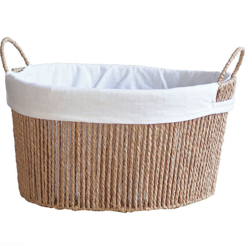 Handcrafted Storage Basket with White Cotton Lining | High & Bury