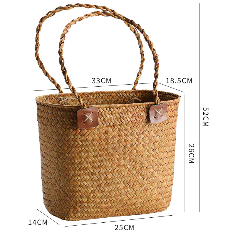 Handcrafted Straw Tote Bag | High & Bury