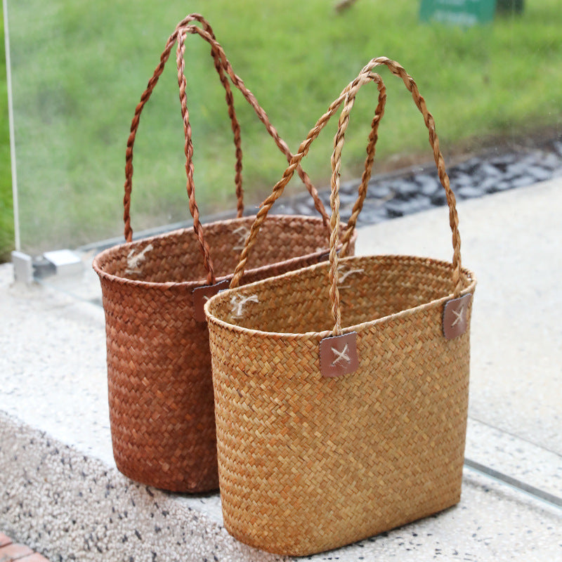 Handcrafted Straw Tote Bag | High & Bury