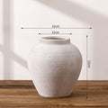 Handcrafted Terracotta Vase Vintage White | High & Bury