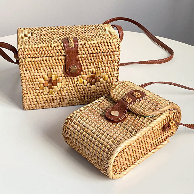 Handcrafted Tote Bag made of Braided Rattan | High & Bury