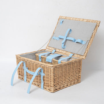 Handcrafted Wicker Storage Box | High & Bury