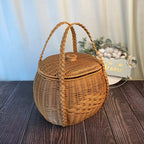 Handcrafted Woven Storage Basket Beige | High & Bury