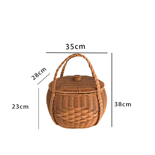 Handcrafted Woven Storage Basket Beige | High & Bury