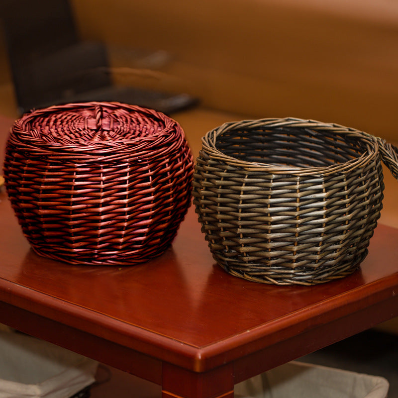 Handcrafted Woven Storage Basket Brown | High & Bury