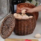 Handcrafted Woven Storage Basket Brown | High & Bury