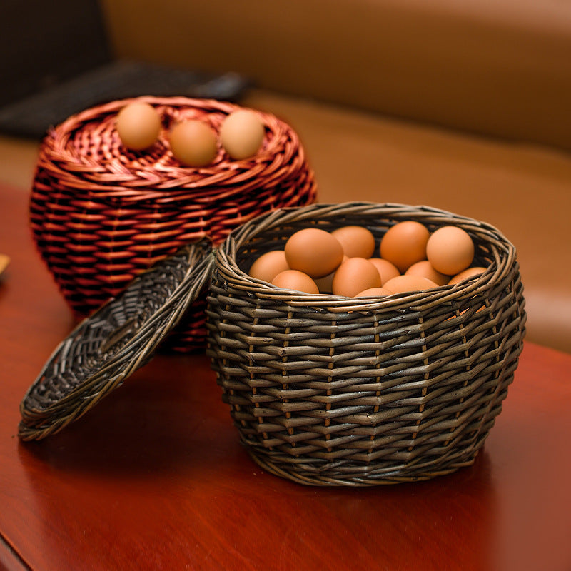 Handcrafted Woven Storage Basket Brown | High & Bury